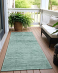 LOOMLAN Rugs Charix Teal Washable Indoor-Outdoor Rug