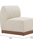 Christy Fabric Outdoor Armless Chair