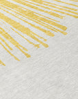 Addison Rugs Circles Gold Washable Indoor-Outdoor Rug