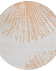Addison Rugs Circles Salmon Washable Indoor-Outdoor Rug