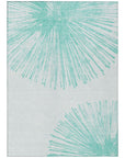 Addison Rugs Circles Teal Washable Indoor-Outdoor Rug