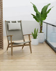 Sunset West Coastal Cushionless Highback Outdoor Chair