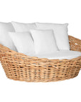 Coastal Nest Rattan Round Outdoor Daybed Lounger Outdoor Cabanas & Loungers LOOMLAN By Artesia