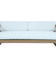 Sunset West Coastal Teak Sunbrella Outdoor Couch