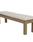 Sunset West Coastal Teak Sunbrella Outdoor Dining Bench