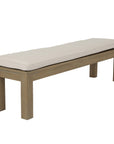 Sunset West Coastal Teak Sunbrella Outdoor Dining Bench