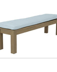Sunset West Coastal Teak Sunbrella Outdoor Dining Bench