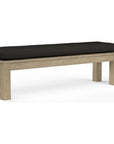 Sunset West Coastal Teak Sunbrella Outdoor Dining Bench