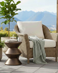 LH Home Concrete Inverted Concrete Outdoor Side Table