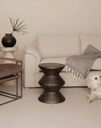 LH Home Concrete Inverted Concrete Outdoor Side Table