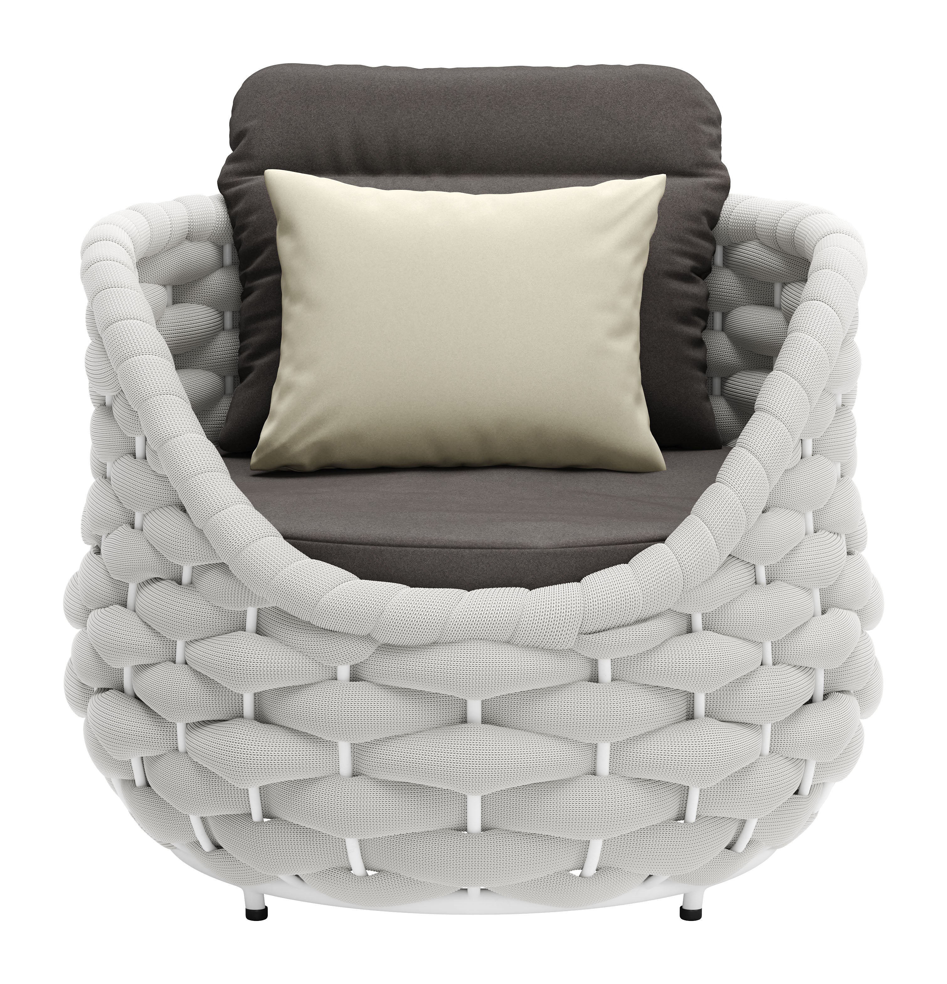 Coral Reef Accent Chair Gray-Outdoor Accent Chairs-Zuo Modern-LOOMLAN