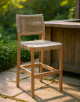 Zuo Modern Corde Olefin Fabric Outdoor Barstool