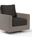 Coronado Sunbrella Swivel Outdoor Rocker-Outdoor Accent Chairs-Sunset West-Spectrum Carbon-LOOMLAN