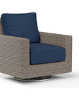 Coronado Sunbrella Swivel Outdoor Rocker-Outdoor Accent Chairs-Sunset West-Spectrum Indigo-LOOMLAN