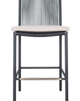 Counter Height Chair Set of Two - Grey Outdoor-Outdoor Counter Stools-Seasonal Living-LOOMLAN