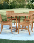 HiTeak Curtis 47.25-inch Round Outdoor Dining Table