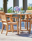 HiTeak Curtis 47.25-inch Round Outdoor Dining Table