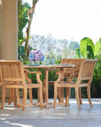HiTeak Curtis 47.25-inch Round Outdoor Dining Table