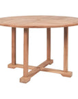HiTeak Curtis 47.25-inch Round Outdoor Dining Table