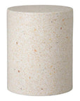 Emissary Cylinder 18 in.Terrazzo Garden Stool