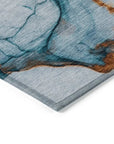 LOOMLAN Rugs Daeanor Blue Washable Indoor-Outdoor Rug