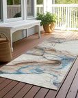 LOOMLAN Rugs Daeanor Brown Washable Indoor-Outdoor Rug
