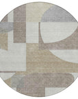 LOOMLAN Rugs Daeel Brown Washable Indoor-Outdoor Rug