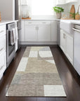 LOOMLAN Rugs Daeel Brown Washable Indoor-Outdoor Rug