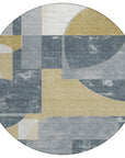 LOOMLAN Rugs Daeel Gray Washable Indoor-Outdoor Rug