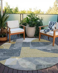 LOOMLAN Rugs Daeel Gray Washable Indoor-Outdoor Rug