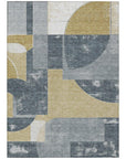 LOOMLAN Rugs Daeel Gray Washable Indoor-Outdoor Rug