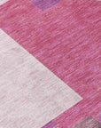 LOOMLAN Rugs Daeel Pink Washable Indoor-Outdoor Rug