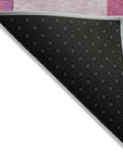 LOOMLAN Rugs Daeel Pink Washable Indoor-Outdoor Rug