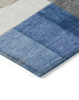 LOOMLAN Rugs Daeira Blue Washable Indoor-Outdoor Rug