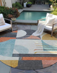LOOMLAN Rugs Daeira Gray Washable Indoor-Outdoor Rug