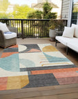 LOOMLAN Rugs Daeira Gray Washable Indoor-Outdoor Rug