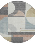 LOOMLAN Rugs Daeira Orange Washable Indoor-Outdoor Rug