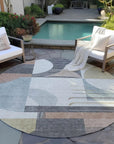LOOMLAN Rugs Daeira Orange Washable Indoor-Outdoor Rug