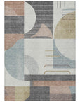 LOOMLAN Rugs Daeira Orange Washable Indoor-Outdoor Rug