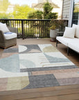LOOMLAN Rugs Daeira Orange Washable Indoor-Outdoor Rug