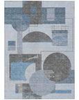 Daeon Blue Washable Indoor - Outdoor Rug - LOOMLAN - LOOMLAN Rugs - Outdoor Rugs