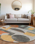 LOOMLAN Rugs Daeon Gray Washable Indoor-Outdoor Rug