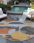 LOOMLAN Rugs Daeon Gray Washable Indoor-Outdoor Rug