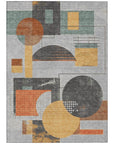 LOOMLAN Rugs Daeon Gray Washable Indoor-Outdoor Rug