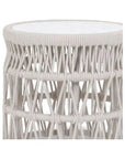 Sunset West Dana Carrara Marble Top Outdoor End Table