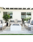 Sunset West Dana Carrara Marble Top Outdoor End Table