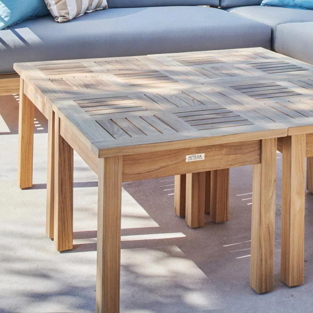 Dane Square Teak Outdoor Side Table – LOOMLAN Outdoor