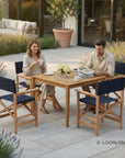 HiTeak Del Ray 39-inch Square Outdoor Dining Table