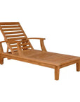 HiTeak Delano Teak Reclining Sunlounger Sunbrella Cushion