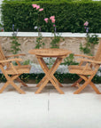 Devon Teak Folding Outdoor Armchair-Outdoor Lounge Chairs-HiTeak-LOOMLAN